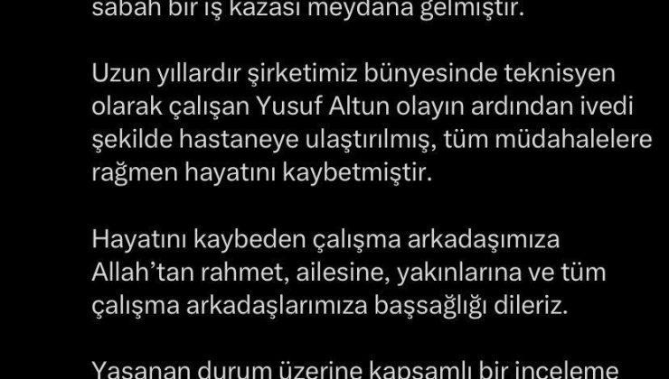 THY İletişim Başkanı Yahya Üstün’den “iş kazası” açıklaması