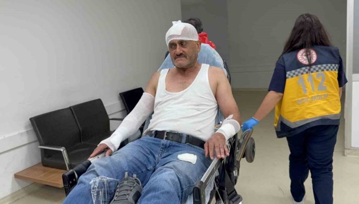 Tüp parlamasıyla alevler içinde kalan şahıs dereye atlayarak yanmaktan kurtuldu