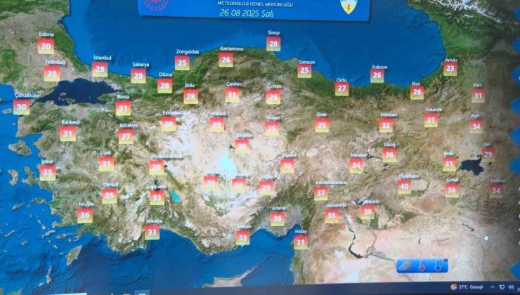 Ülke genelinde hava sıcaklıkları mevsim normalleri civarına düşüyor