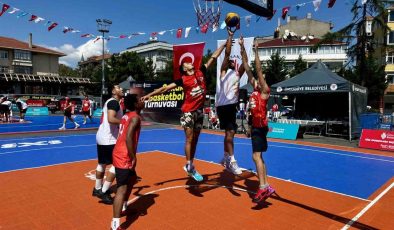 Ümraniye’de ’3×3 Sokak Basketbolu’ heyecanı yaşandı