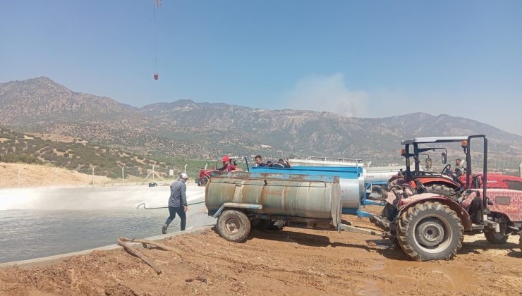 Vatandaşlar yangın için seferber oldular