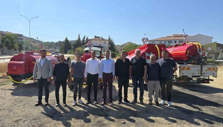 Yangın söndürme tankerleri köylere teslim edildi