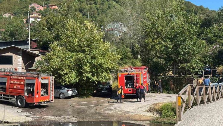 Zonguldak’ta ormanlık alanda çıkan yangın kısa sürede söndürüldü